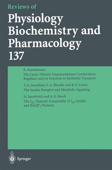 bokomslag Reviews of Physiology, Biochemistry and Pharmacology