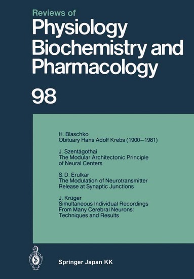 R. H. Adrian, H. zur Hausen, E. Helmreich, H. Holzer, R. Jung, R. J. Linden, P. A. Miescher, J. Piiper, H. Rasmussen, U. Trendelenburg, K. Ullrich, W. Vogt, A. Weber - Reviews of Physiology, Biochemistry and Pharmacology, Häftad