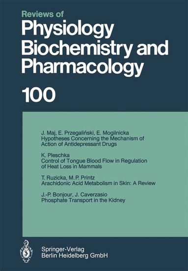 R. H. Adrian, U. Trendelenburg, K. Ullrich, W. Vogt, A. Weber, H. Zur Hausen, E. Helmreich, H. Holzer, R. Jung, R. J. Linden, P. A. Miescher, J. Piiper, H. Rasmussen - Reviews of Physiology, Biochemistry and Pharmacology, Häftad