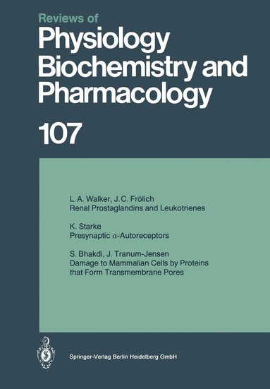 bokomslag Reviews of Physiology, Biochemistry and Pharmacology