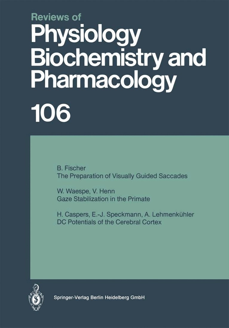 Reviews of Physiology, Biochemistry and Pharmacology, Häftad