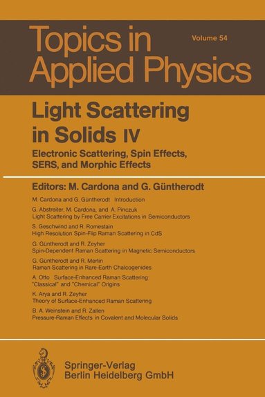 bokomslag Light Scattering in Solids IV