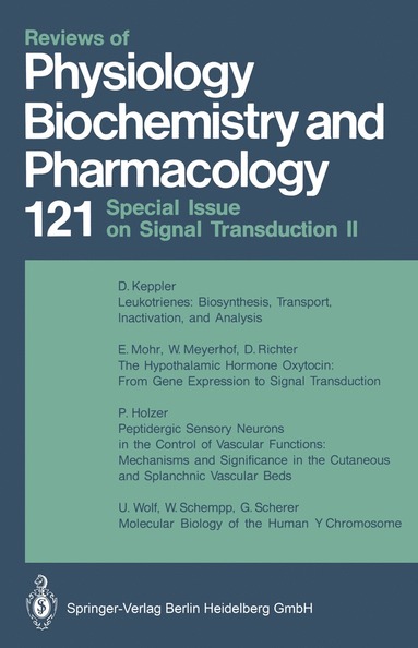 bokomslag Reviews of Physiology Biochemistry and Pharmacology