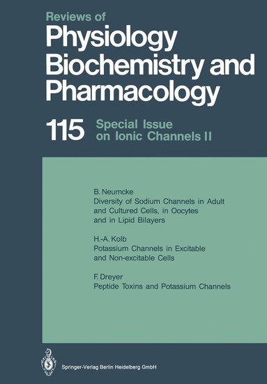 bokomslag Reviews of Physiology, Biochemistry and Pharmacology