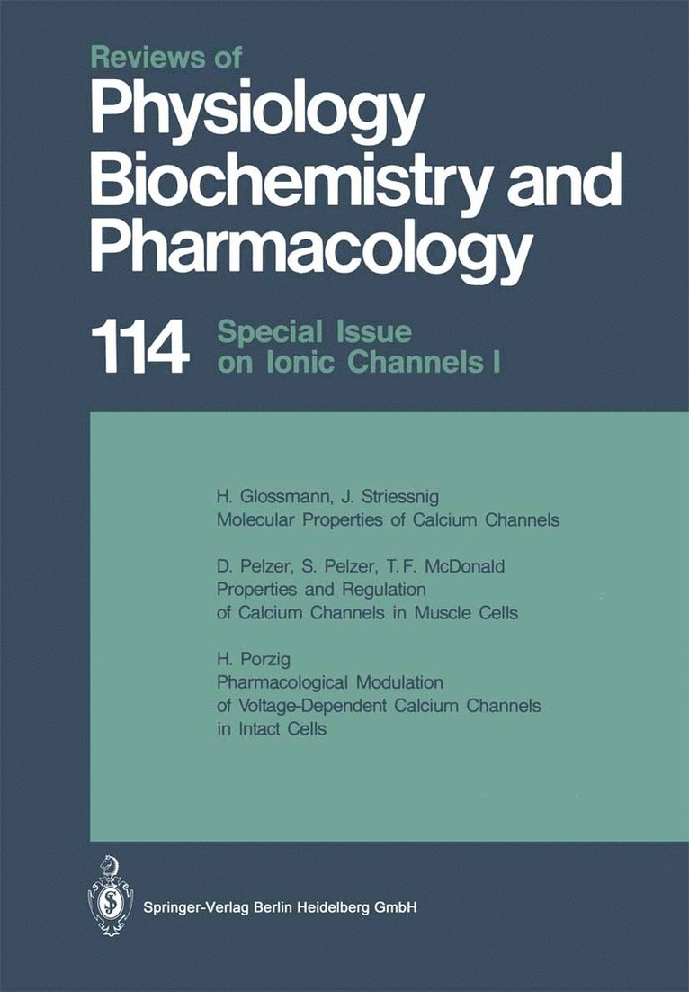 Special Issue on Ionic Channels 1