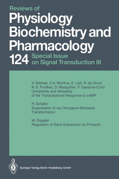 bokomslag Reviews of Physiology Biochemistry and Pharmacology