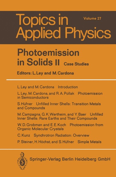 bokomslag Photoemission in Solids II