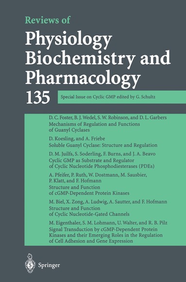G. Schultz, M. P. Blaustein, R. Greger, H. Grunicke, R. Jahm, W. J. Lederer, L. M. Mendell, A. Miyajima, D. Pette, M. Schweiger - Reviews of Physiology, Biochemistry and Pharmacology, Häftad