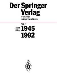 bokomslag Der Springer-Verlag