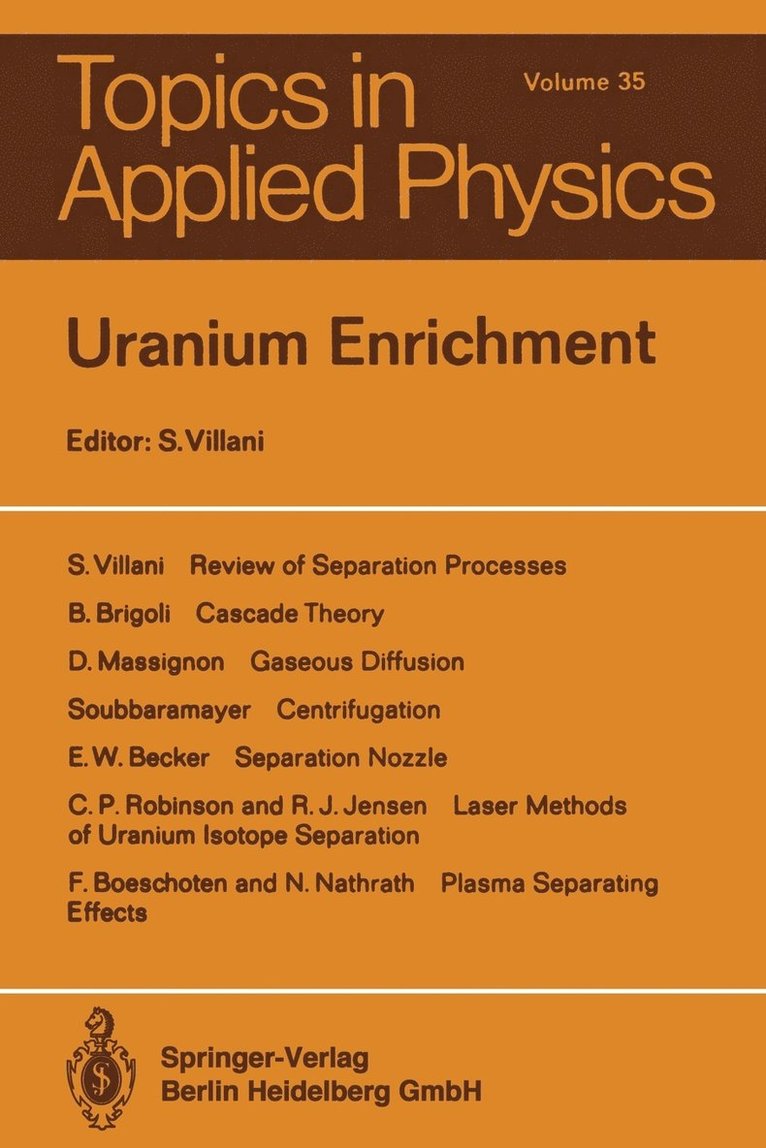 S. Villani - Uranium Enrichment, Häftad
