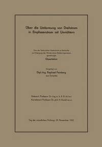 bokomslag ber die Umformung von Drehstrom in Einphasenstrom mit Umrichtern