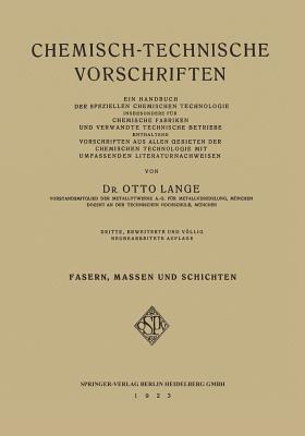Dr. Otto Lange, Otto Lange - Chemisch-Technische Vorschriften, Häftad
