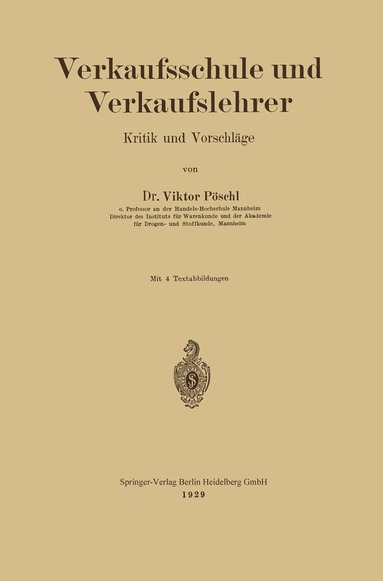 bokomslag Verkaufsschule und Verkaufslehrer