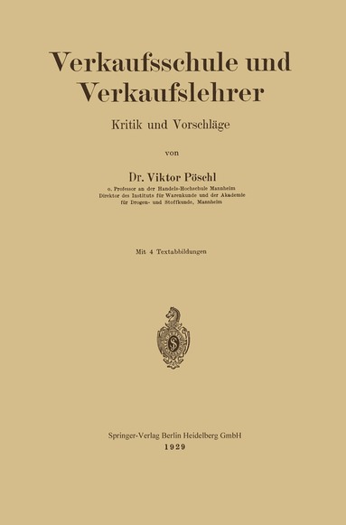 bokomslag Verkaufsschule und Verkaufslehrer