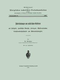 bokomslag Untersuchungen von natrlichen Gesteinen auf Festigkeit, specifisches Gewicht, Hrtegrad, Wasseraufnahme, Cohsionsbeschaffenheit und Wetterbestndigkeit