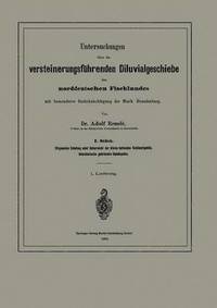 bokomslag Untersuchungen über die versteinerungsführenden Diluvialgeschiebe des norddeutschen Flachlandes mit besonderer Berücksichtigung der Mark Brandenburg