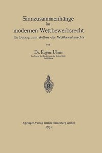 bokomslag Sinnzusammenhänge im modernen Wettbewerbsrecht