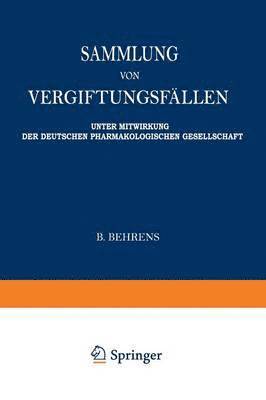 Sammlung von vergiftungsfllen 1