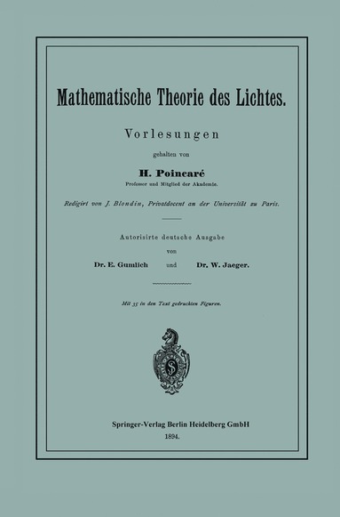 bokomslag Mathematische Theorie des Lichtes