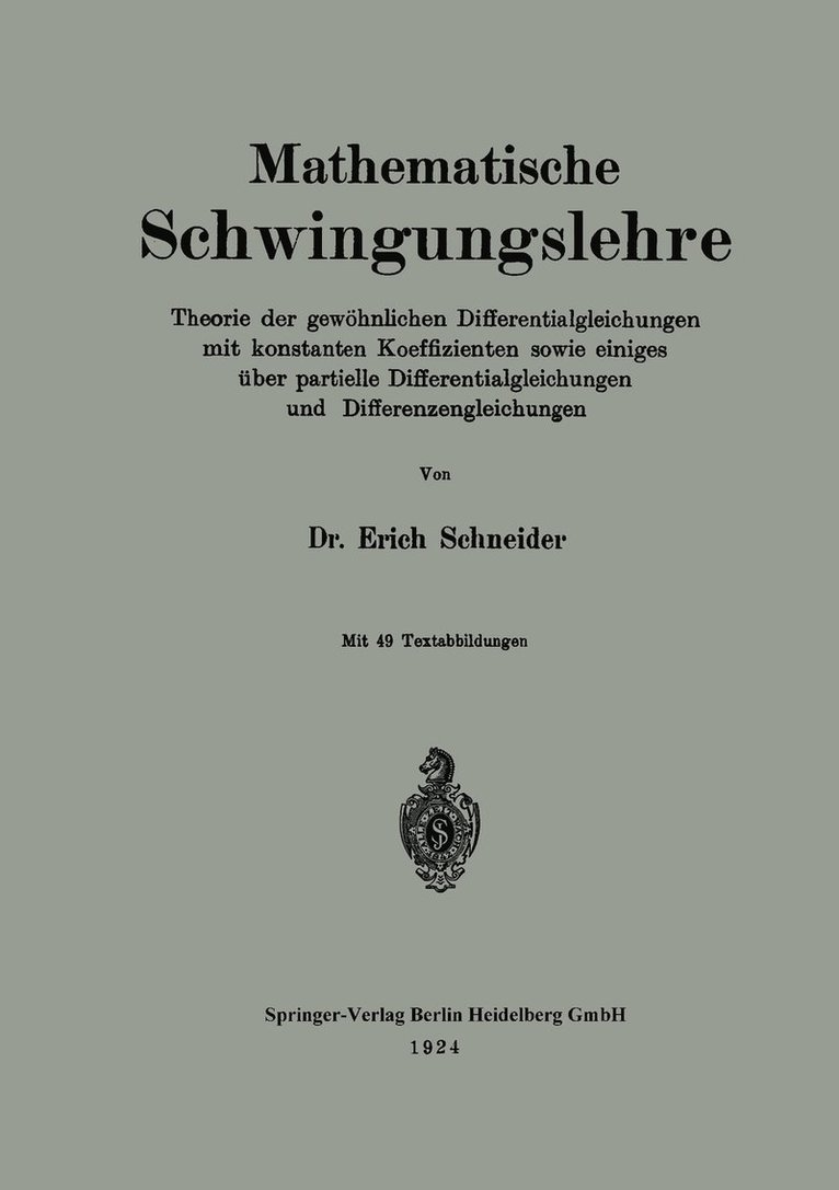 Mathematische Schwingungslehre 1