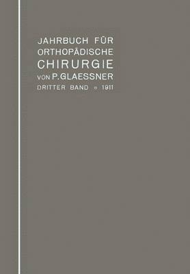 bokomslag Jahrbuch fr orthopdische Chirurgie