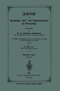 bokomslag Jahrbuch der Preußischen Forst- und Jagdgesetzgebung und Verwaltung