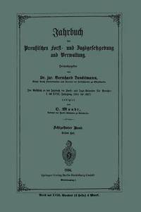 bokomslag Jahrbuch der Preuischen Forst- und Jagdgesetzgebung und Verwaltung