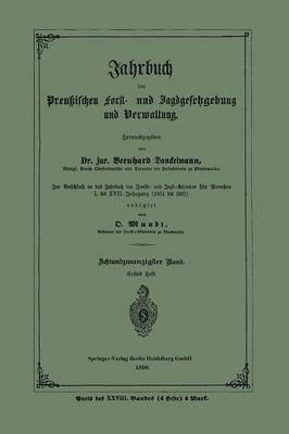 bokomslag Jahrbuch der Preußischen Forst- und Jagdgesetzgebung und Verwaltung