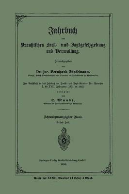 bokomslag Jahrbuch der Preuischen Forst- und Jagdgesetzgebung und Verwaltung