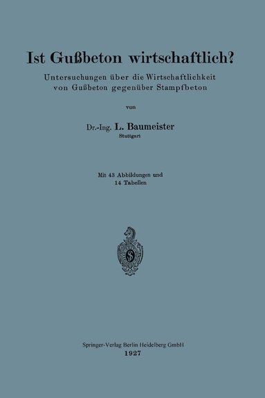 bokomslag Ist Gußbeton wirtschaftlich?