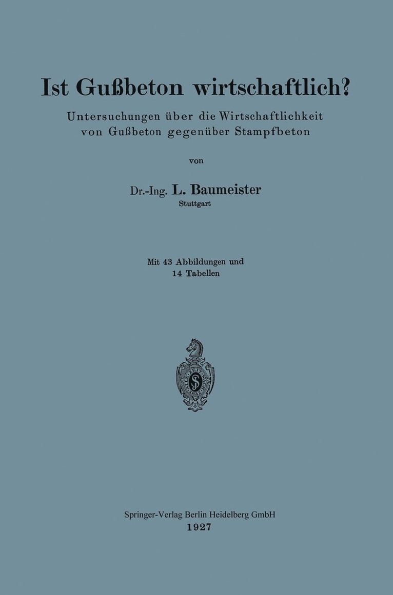 Ludwig Baumeister - Ist Gußbeton wirtschaftlich?, Häftad