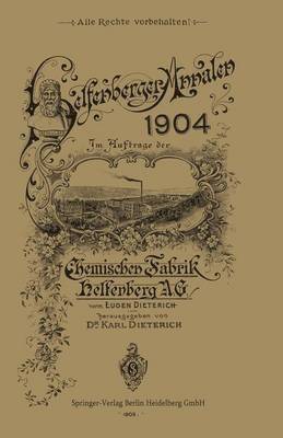 Eugen Dieterich - Helfenberger Annalen 1904, Häftad