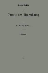 bokomslag Grundriss der Theorie der Zinsrechnung