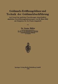 bokomslag Goldmark-Erffnungsbilanz und Technik der Goldmarkbuchfhrung