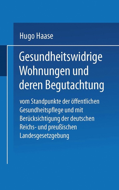 bokomslag Gesundheitswidrige Wohnungen und deren Begutachtung