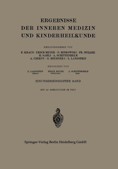 bokomslag Ergebnisse der Inneren Medizin und Kinderheilkunde