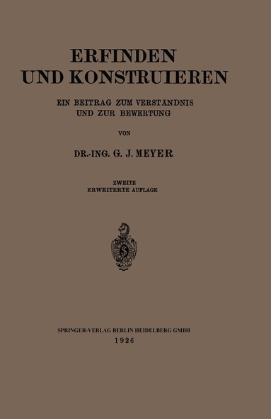 G. J. Meyer - Erfinden und Konstruieren, Häftad