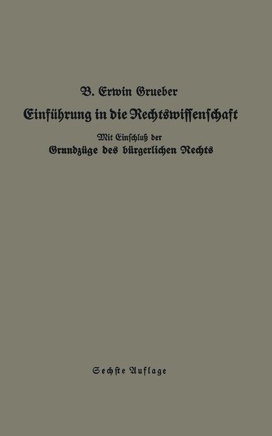 bokomslag Einführung in die Rechtswissenschaft