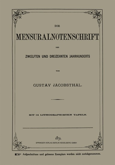 bokomslag Die Mensuralnotenschrift des Zw?lften und Dreizehnten Jahrhunderts