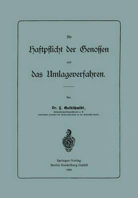 bokomslag Die Haftpflicht der Genossen und das Umlageverfahren