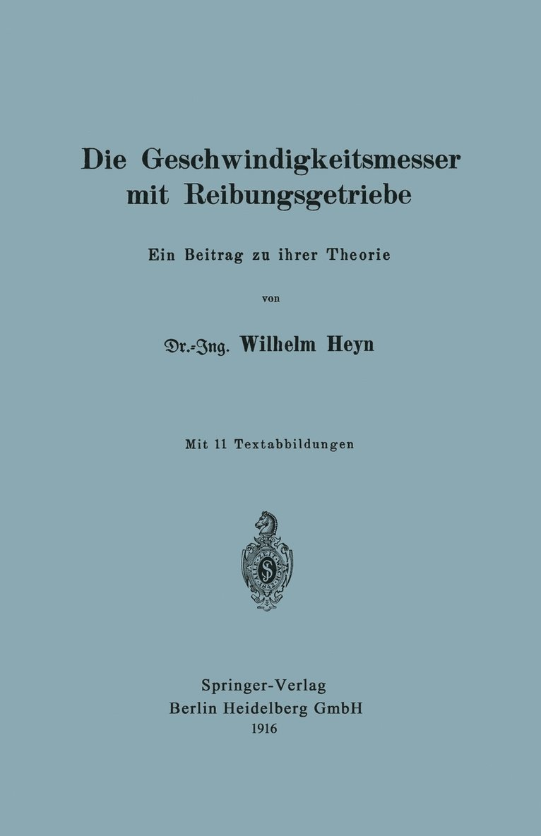 Die Geschwindigkeitsmesser mit Reibungsgetriebe 1