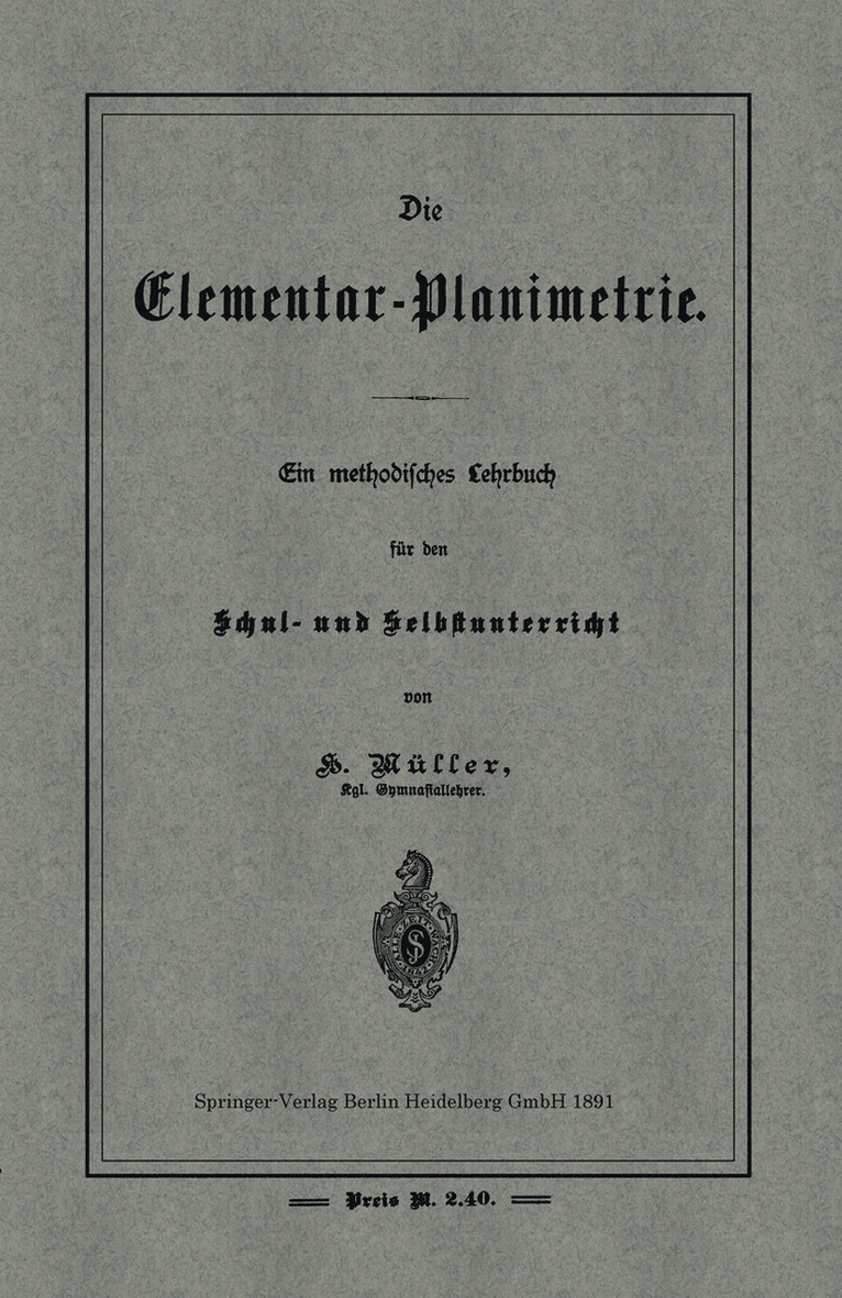 Die Elementar-Planimetrie