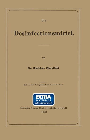 bokomslag Die Desinfectionsmittel