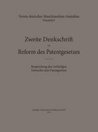 bokomslag Zweite Denkschrift zur Reform des Patentgesetzes