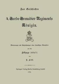 bokomslag Zur Geschichte des 4. Garde-Grenadier-Regiments Knigin