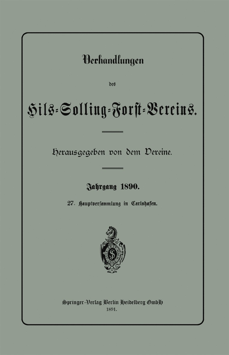 Hils-solling-Forst-Verein, Hils-Solling-Forst-Verein - Verhandlungen des Hils-Solling-Forst-Vereins, Häftad
