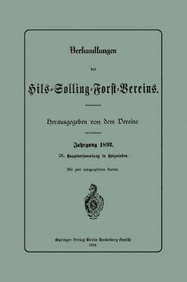 bokomslag Verhandlungen des Hils-Solling-Forst-Vereins