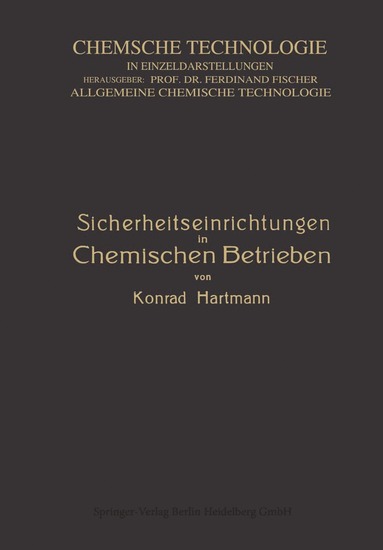 bokomslag Sicherheitseinrichtungen in Chemischen Betrieben