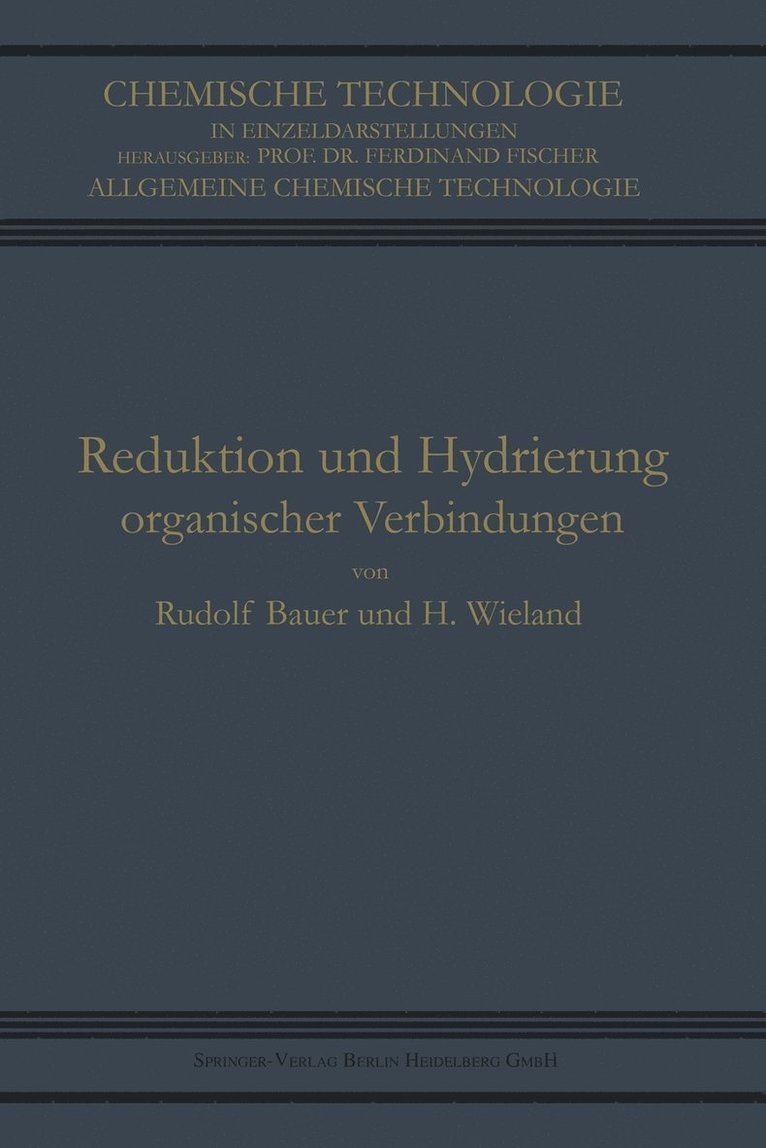 Reduktion und Hydrierung Organischer Verbindungen 1