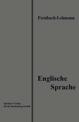 bokomslag Lehrbuch der Englischen Sprache